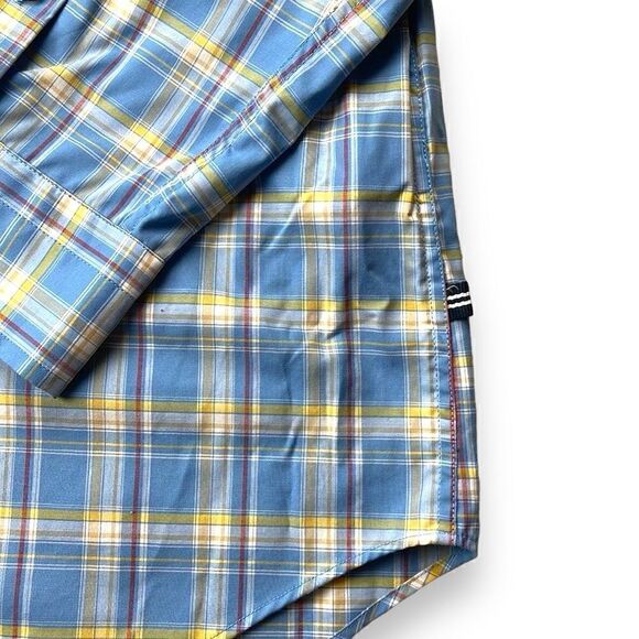 Nautica‎ Shirt Mens Extra Large XL Blue Plaid Stretch Long Sleeve Button Down - Picture 9 of 13